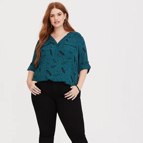 COPY - Harry Potter Harper Georgette Blouse Torrid Size 2 - Picture 2 of 4